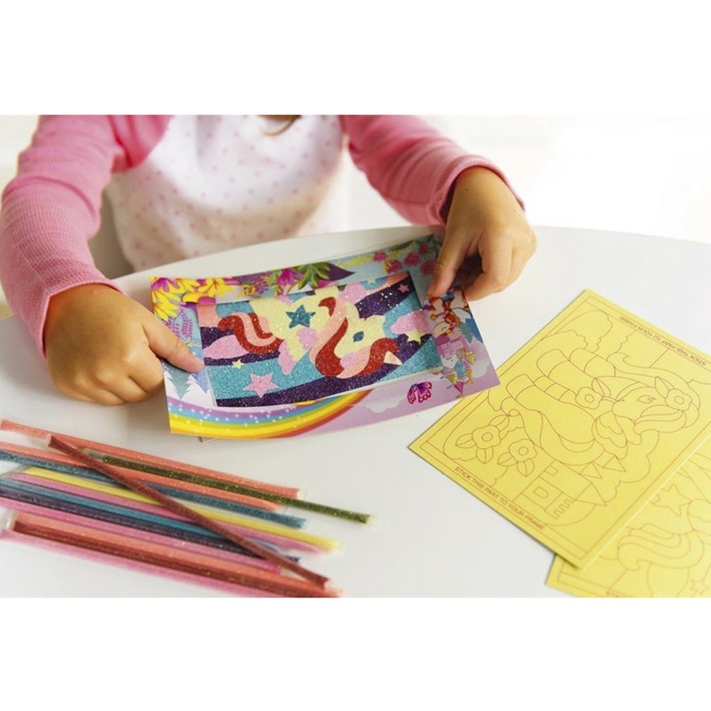 imagen de Unicornio brillante kit creativo de imágenes de arena 3