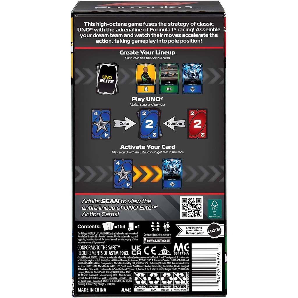 imagen de UNO Elite F1 juego de cartas - Mattel 5