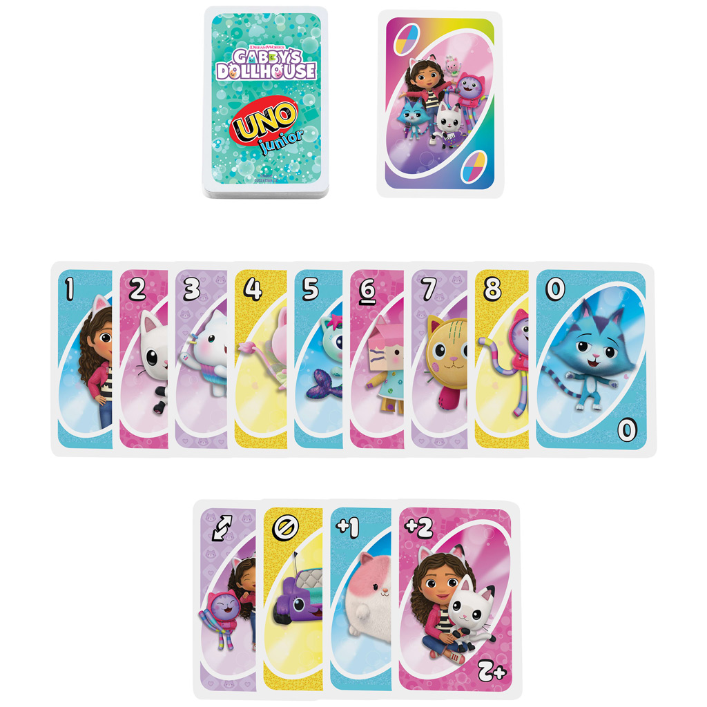imagen de UNO Junior: Gabi casa de muñecas juego de cartas - Mattel 3