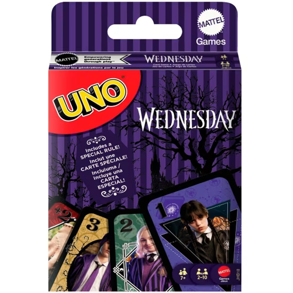 imagen de UNO Wednesday juego de cartas - Mattel 1