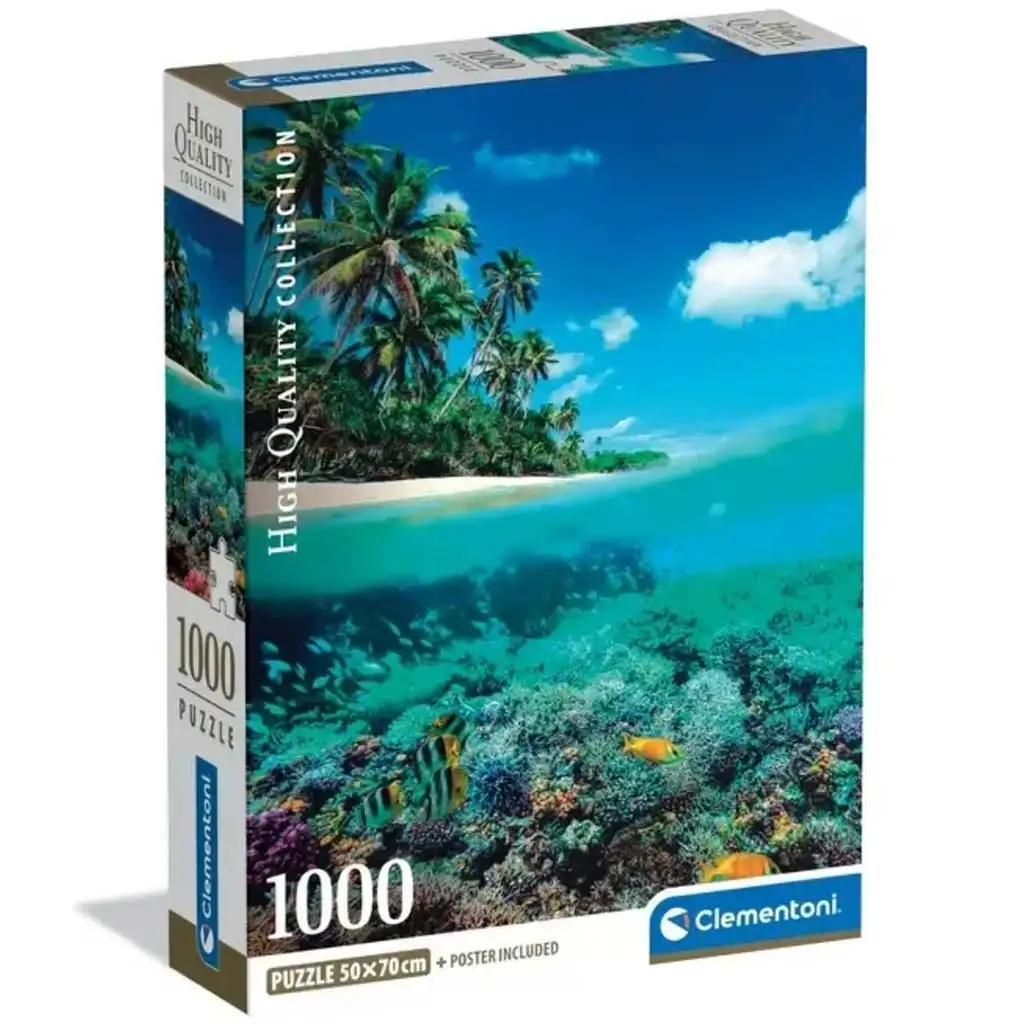 imagen de Vacaciones en la isla 1000 piezas con póster - Clementoni 1