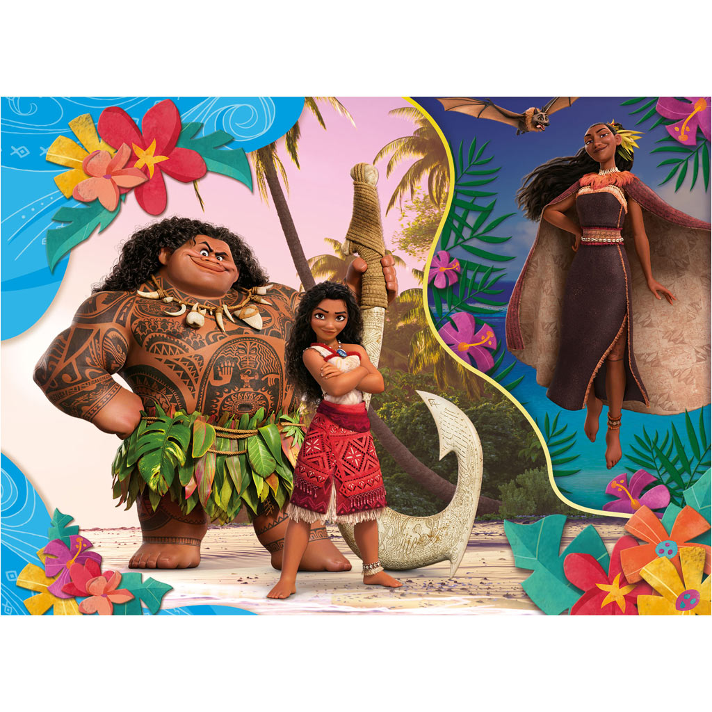 imagen de Vaiana 2 2 en 1 60 piezas Eco puzzle y colorear 70x50cm - Lisciani 2