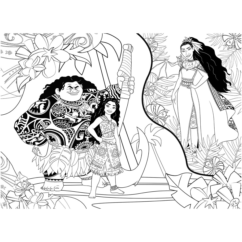 imagen de Vaiana 2 2 en 1 60 piezas Eco puzzle y colorear 70x50cm - Lisciani 3