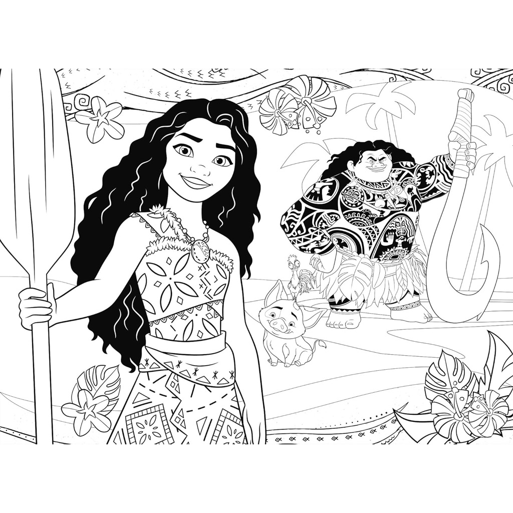 imagen de Vaiana 2 aventuras en el mar 2 en 1 rompecabezas mini Eco de 48 piezas y libro para colorear 35x25cm - Lisciani 3
