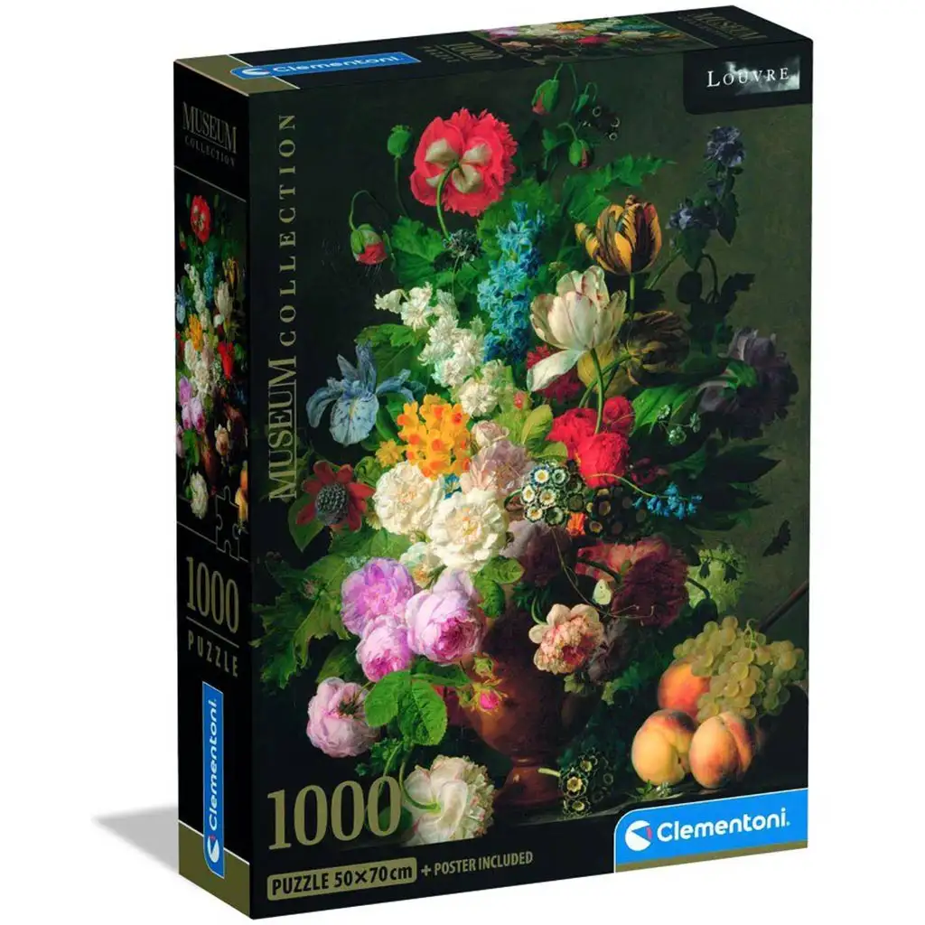 imagen de Van Dael - Rompecabezas de 1000 piezas Bowl of Flowers - Clementoni 1