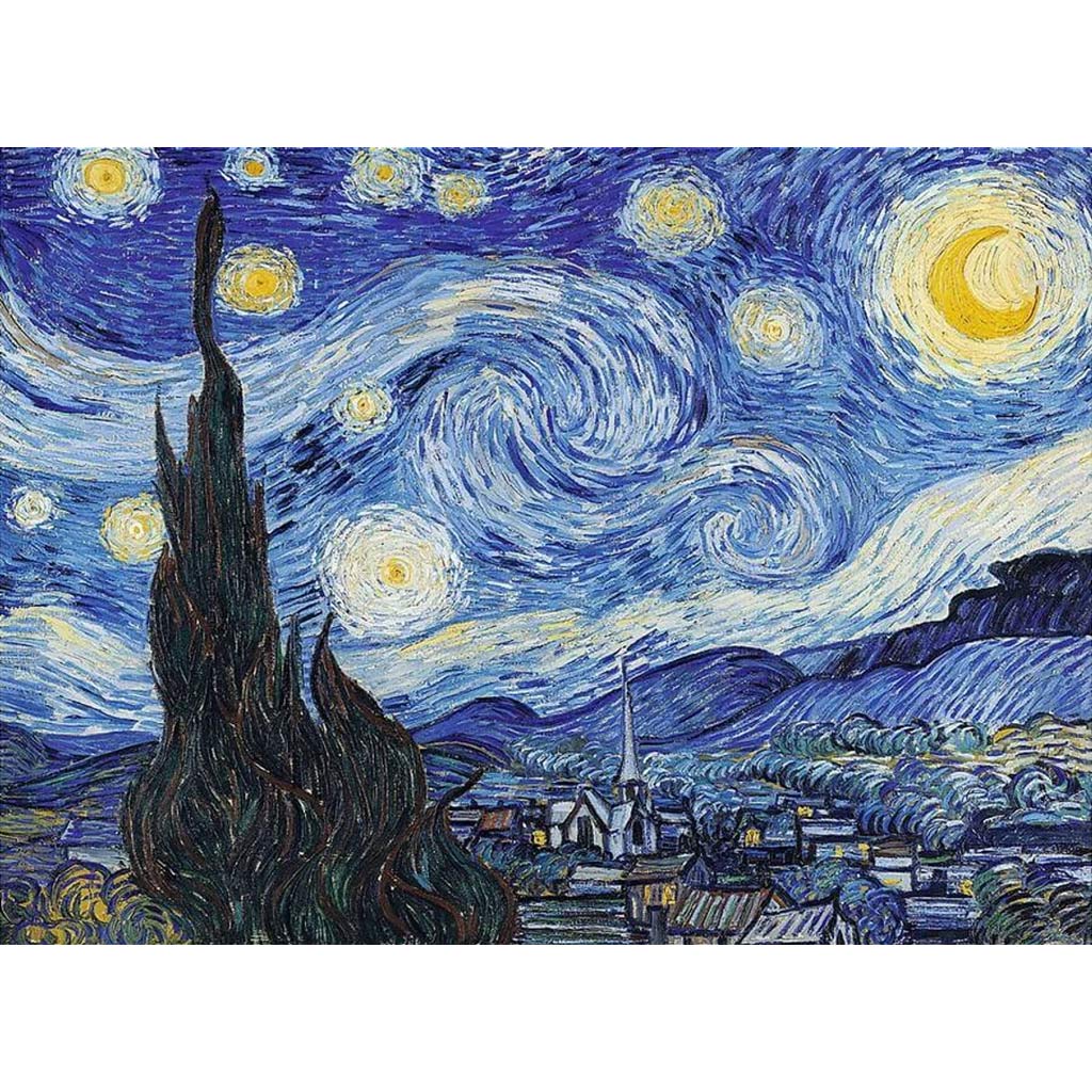 imagen de Van Gogh: Noche estrellada rompecabezas de madera de 200 piezas - Trefl 2