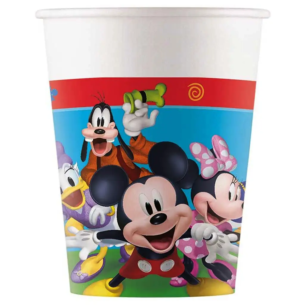 imagen de Vasos de papel con estampado de Mickey Mouse, set de 8 unidades, 200 ml 1