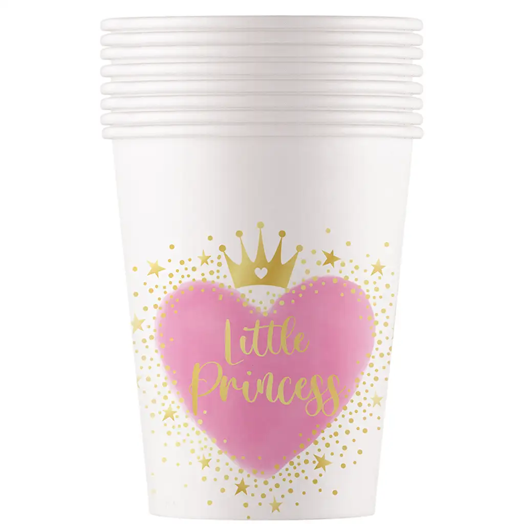 imagen de Vasos de papel Little Princess 8 unidades 200ml 1