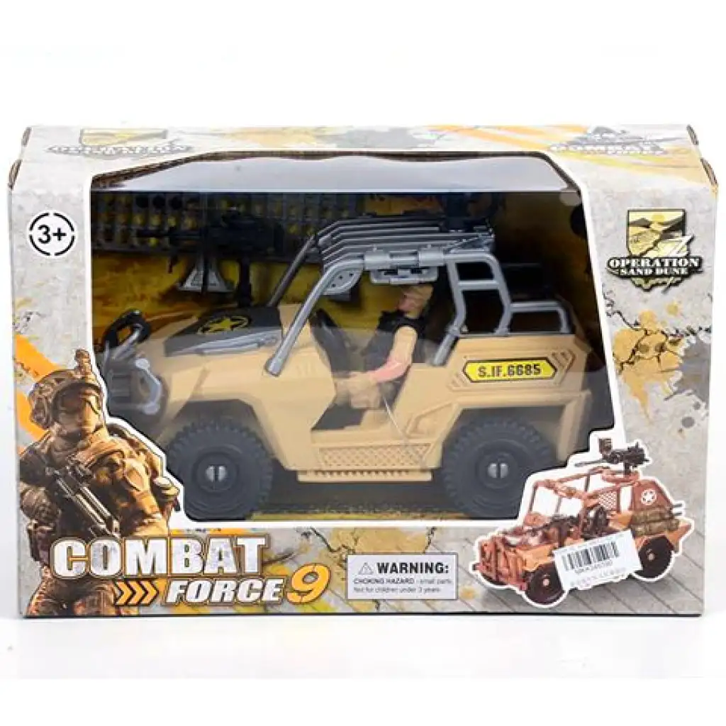 imagen de Vehículo militar todoterreno Combat Force 9 con figura de acción en varias versiones 1
