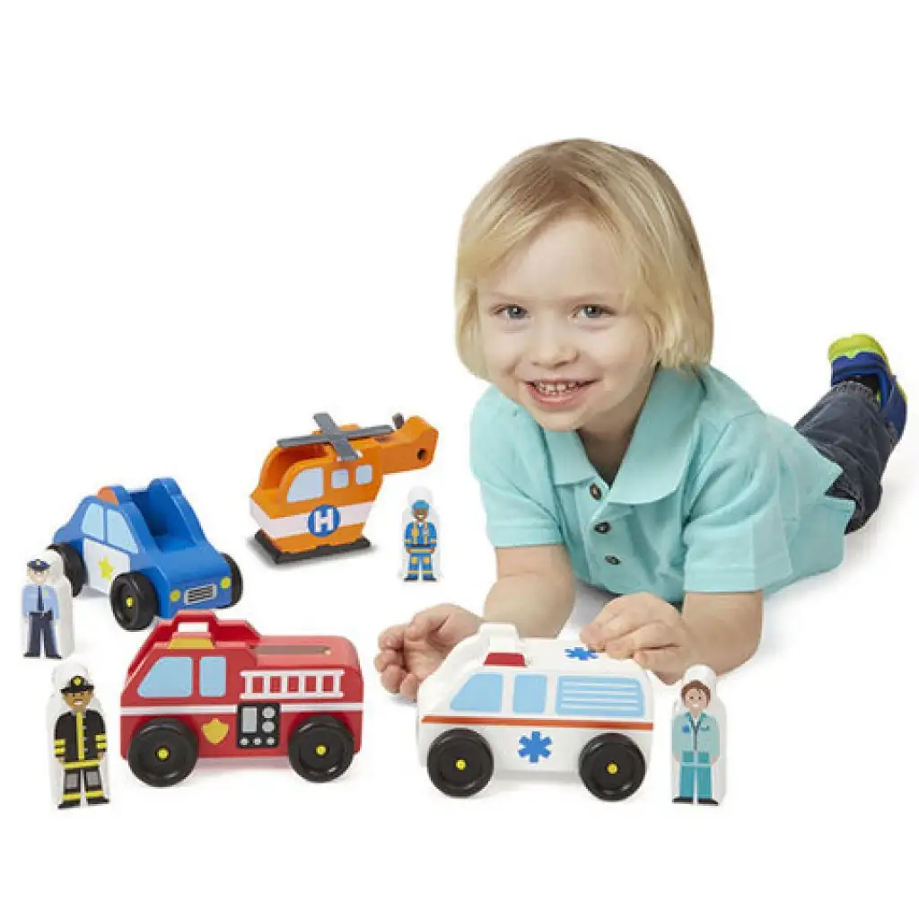 imagen de Vehículos y figuras de emergencia - Melissa & Doug 3