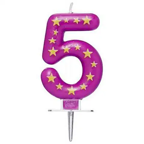 imagen de Vela de cumpleaños con estrellas 5 2