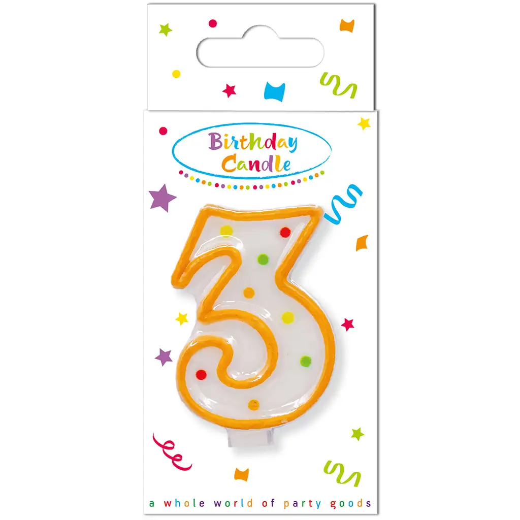 imagen de Vela de cumpleaños con puntos 3 1