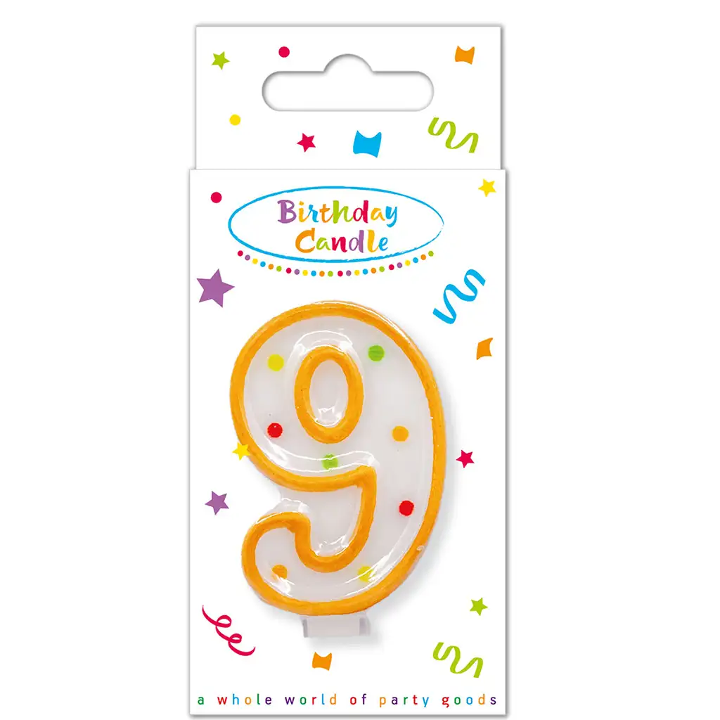 imagen de Vela de cumpleaños con puntos número 9 1
