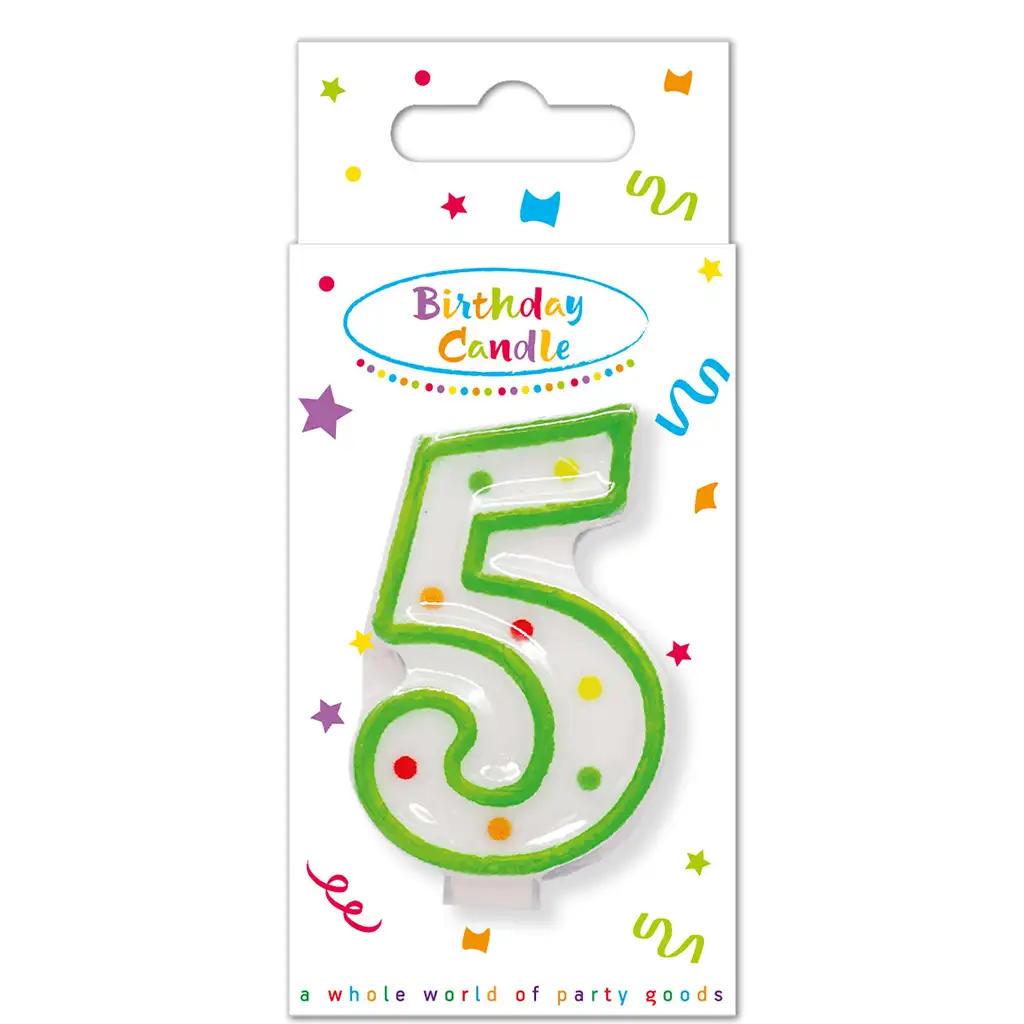 imagen de Vela de cumpleaños de puntos 5 1