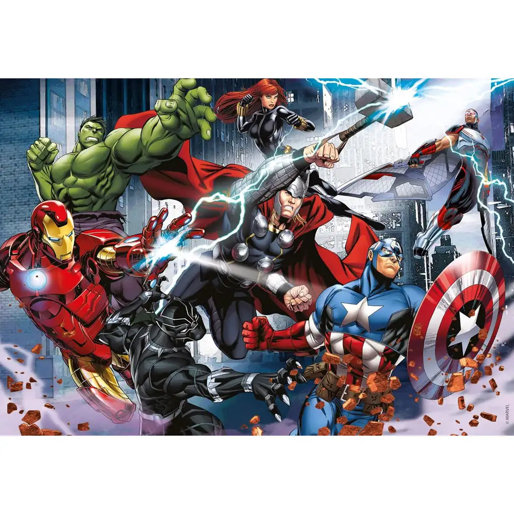 imagen de Vengadores 2 en 1 108 piezas puzzle y colorear 50x35cm - Lisciani 2