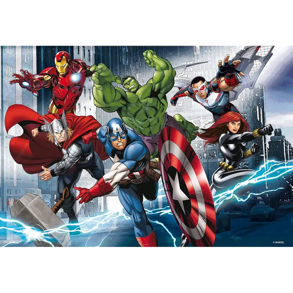 imagen de Vengadores: El héroe 2 en 1 rompecabezas y colorear 60 piezas 50x35cm - Lisciani 2