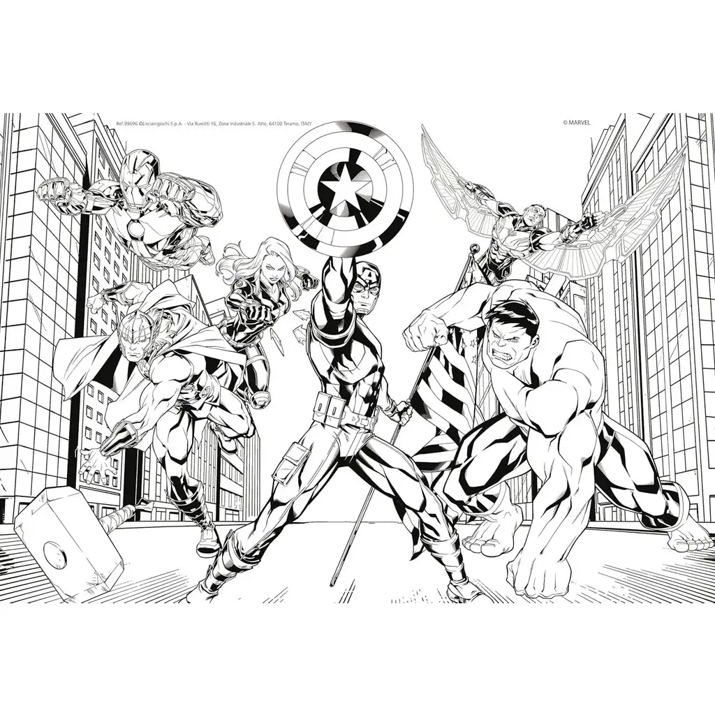imagen de Vengadores: El héroe 2 en 1 rompecabezas y colorear 60 piezas 50x35cm - Lisciani 3