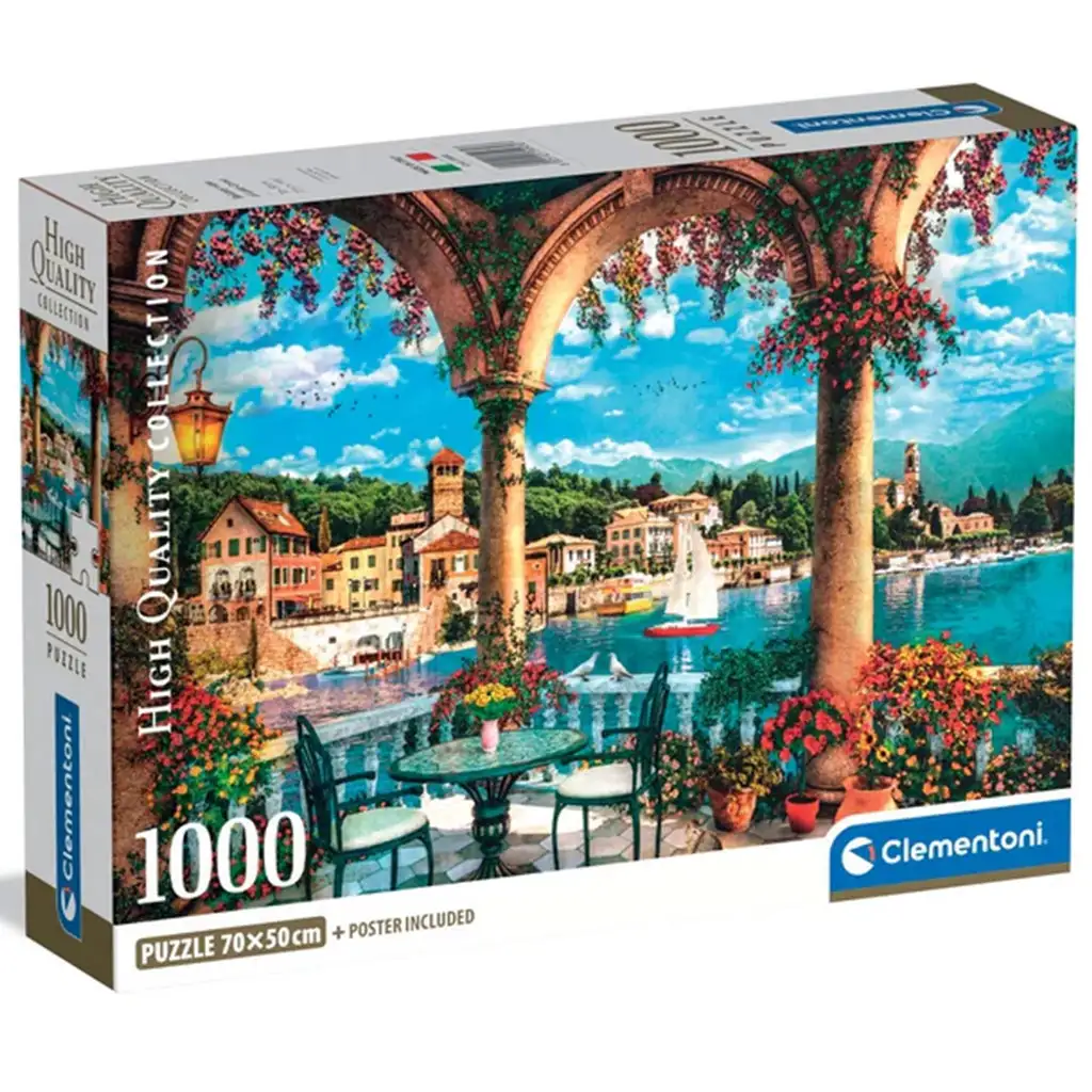 imagen de Vista al lago de Como 1000 piezas HQC puzzle - Clementoni 1