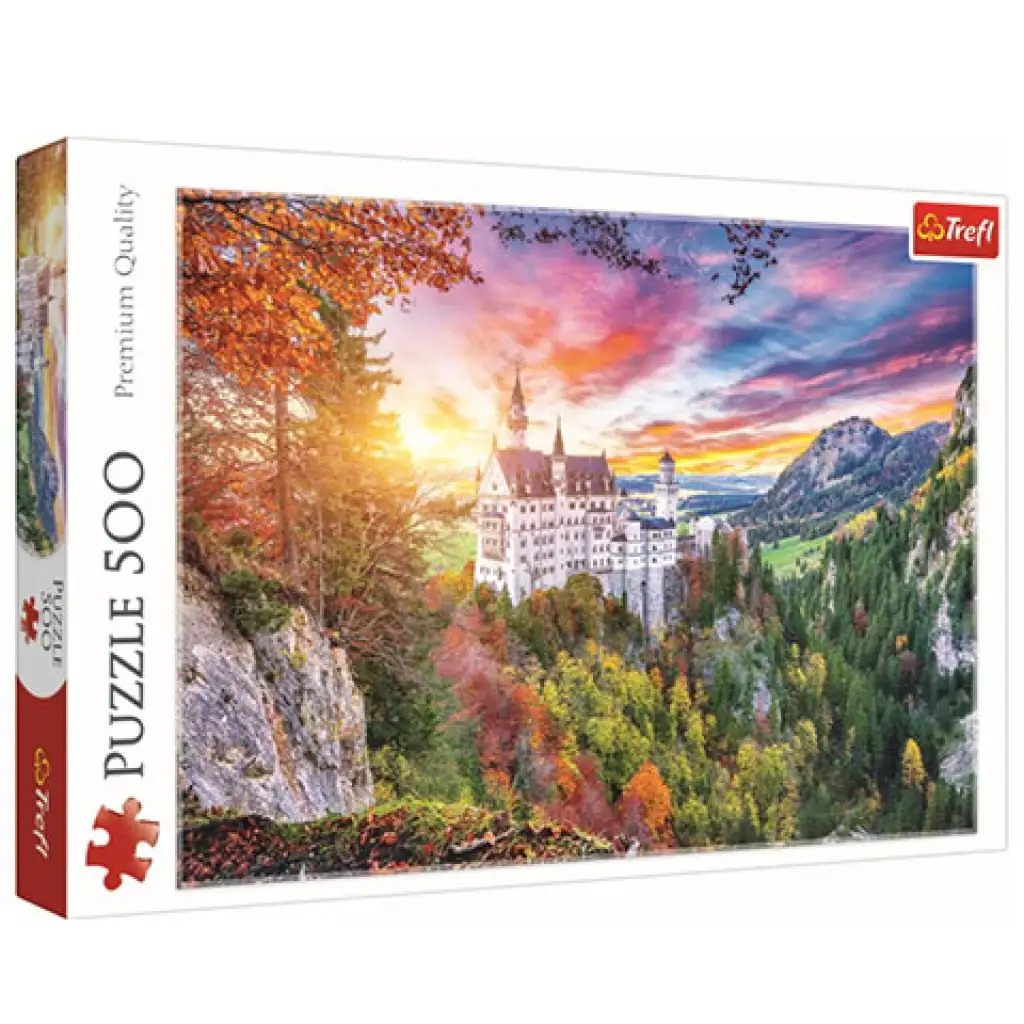 imagen de Vista del castillo de Neuschwanstein rompecabezas de 500 piezas - Trefl 1