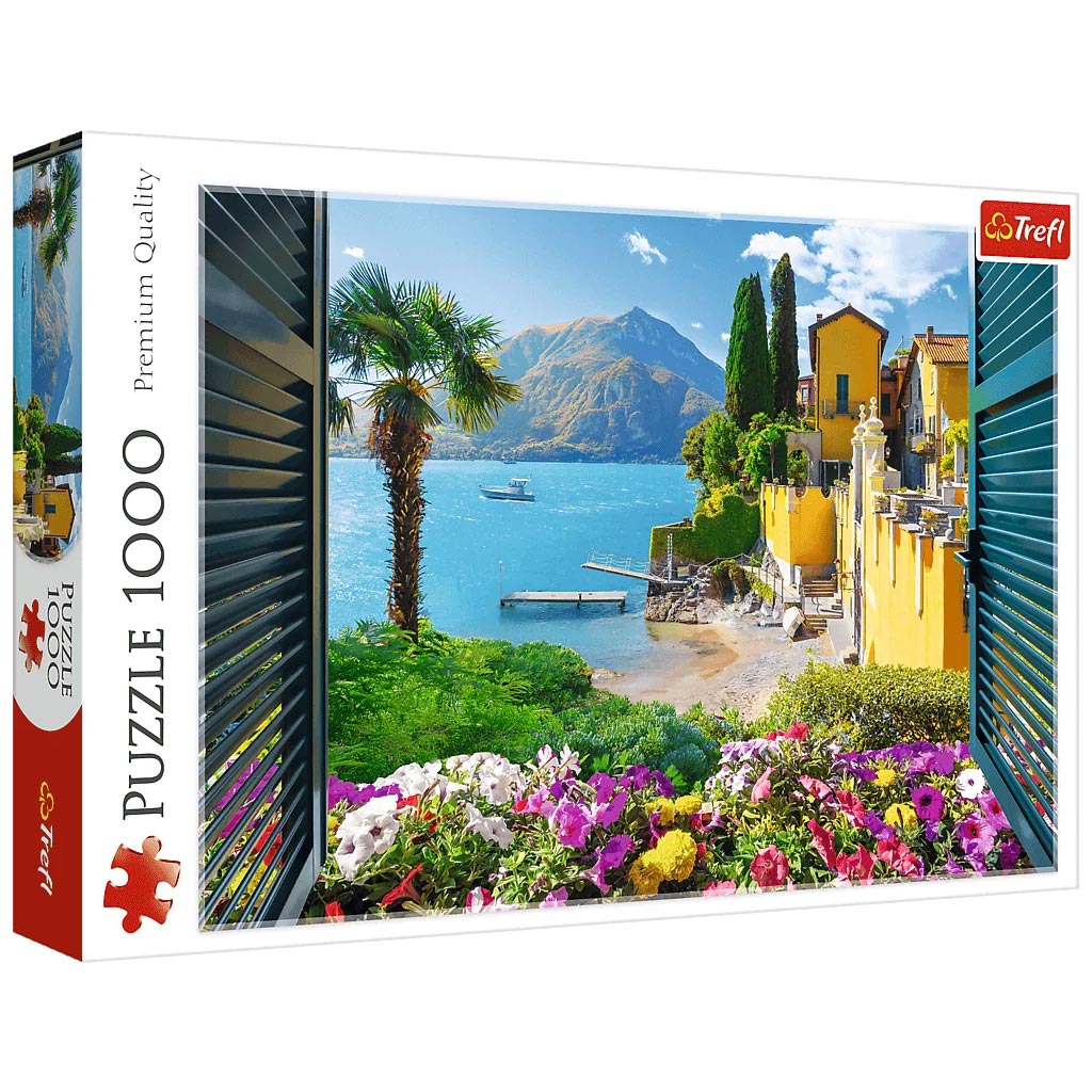 imagen de Vista del Lago de Como puzzle de 1000 piezas - Trefl 1