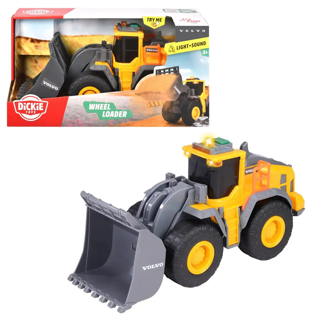 imagen de Volvo cargadora con efectos de luz y sonido 23cm - Dickie Toys 1