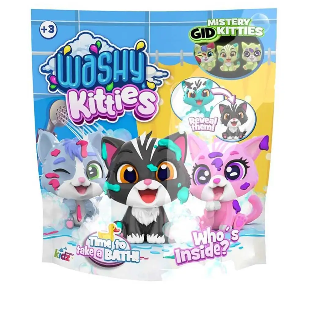 imagen de Washy Friends: Color Reveal Gatitos de baño sorpresa en bolsa varios 1ud 1