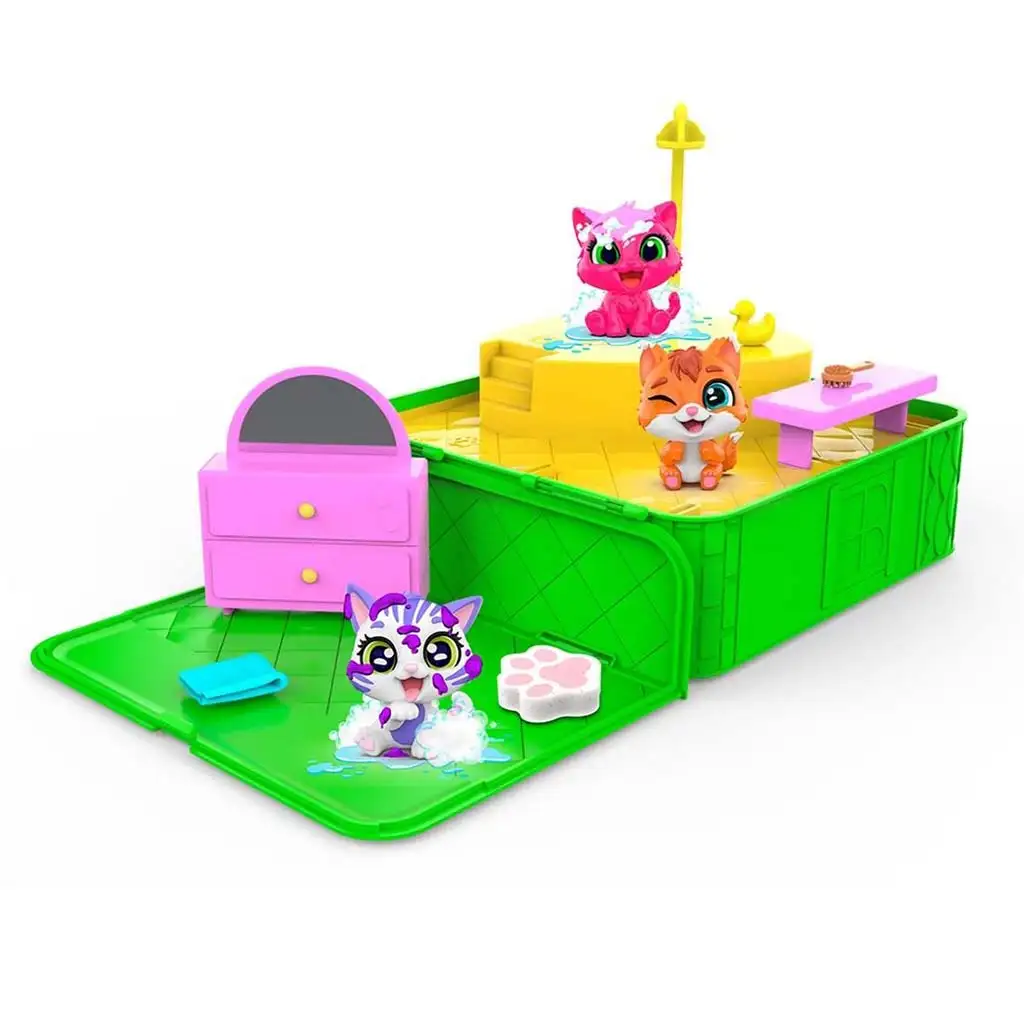 imagen de Washy Friends: Color Reveal Gatos de baño con jacuzzi y accesorios 2