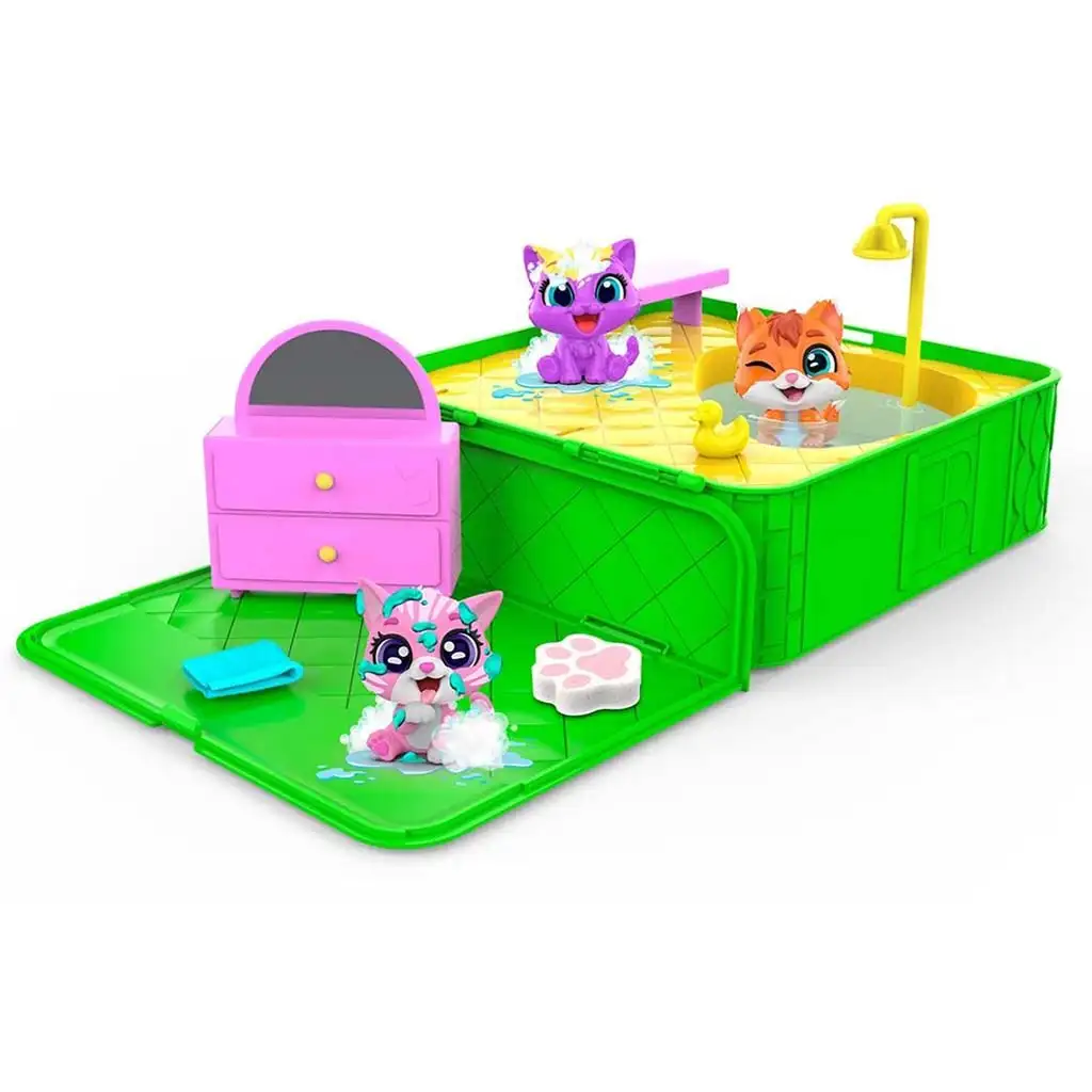 imagen de Washy Friends: Color Reveal Gatos de baño con jacuzzi y accesorios 3
