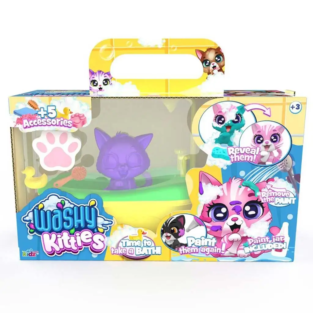 imagen de Washy Friends: Color Reveal Gatos de baño y accesorios - Pinki 1