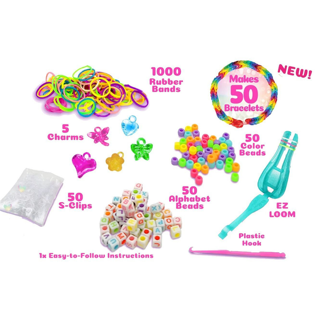 imagen de WeCool: ILY DIY kit de pulseras de goma con cuentas, en caja de almacenamiento 2