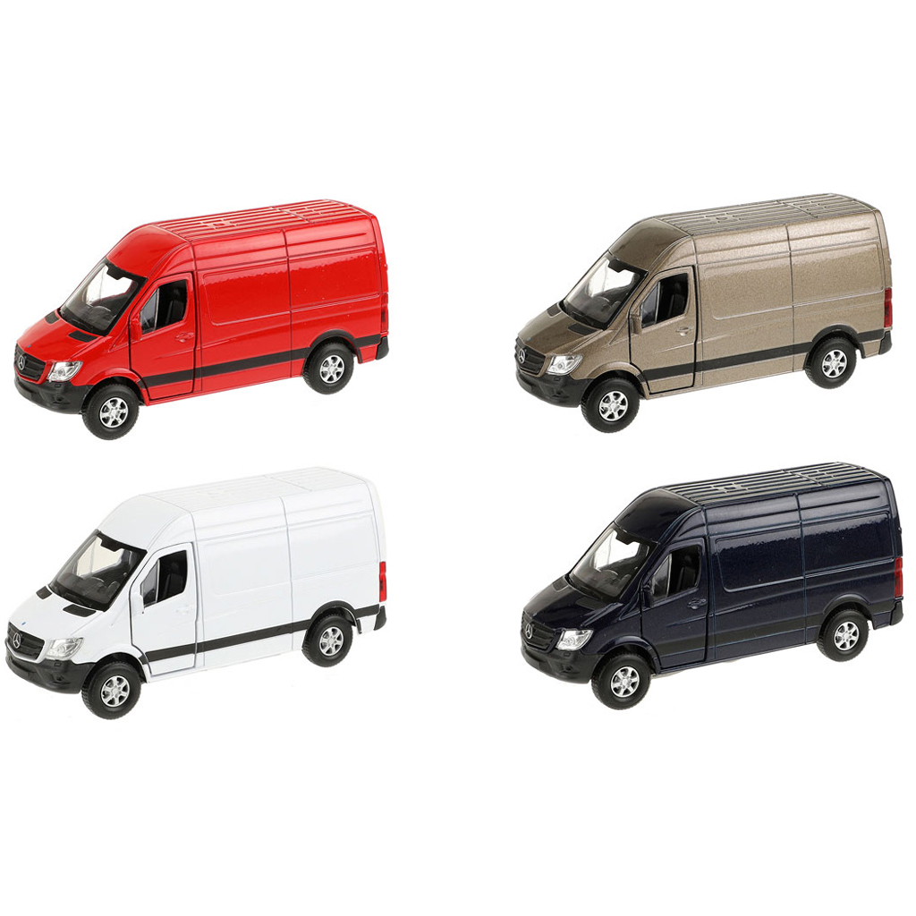 imagen de Welly: modelo de coche pequeño de metal Mercedes-Benz Sprinter en varias versiones de 11 cm 1