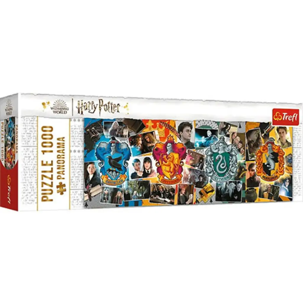 imagen de Wizarding World: Puzzle panorámico de las cuatro casas de Hogwarts 1000 piezas - Trefl 1
