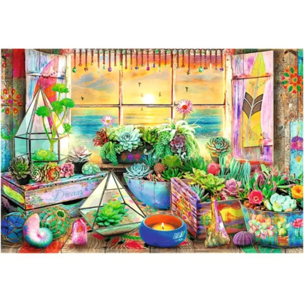 imagen de Wood Craft: Casa de vacaciones en la playa rompecabezas de madera 500+1 piezas - Trefl 2