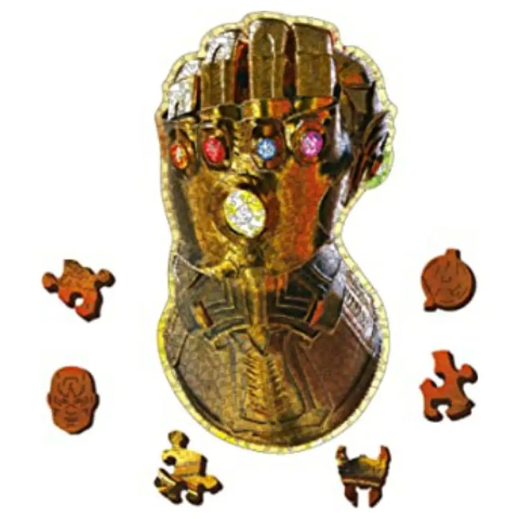 imagen de Wood Craft: Guante del Infinito de los Vengadores 500+5 piezas premium de madera - Trefl 2