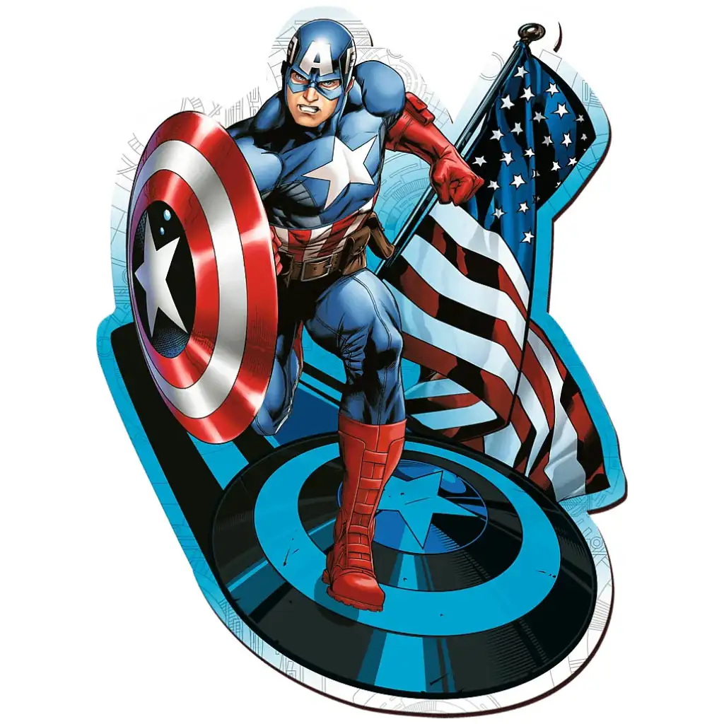 imagen de Wood Craft: Marvel - Capitán América 160 piezas premium de madera puzzle - Trefl 2
