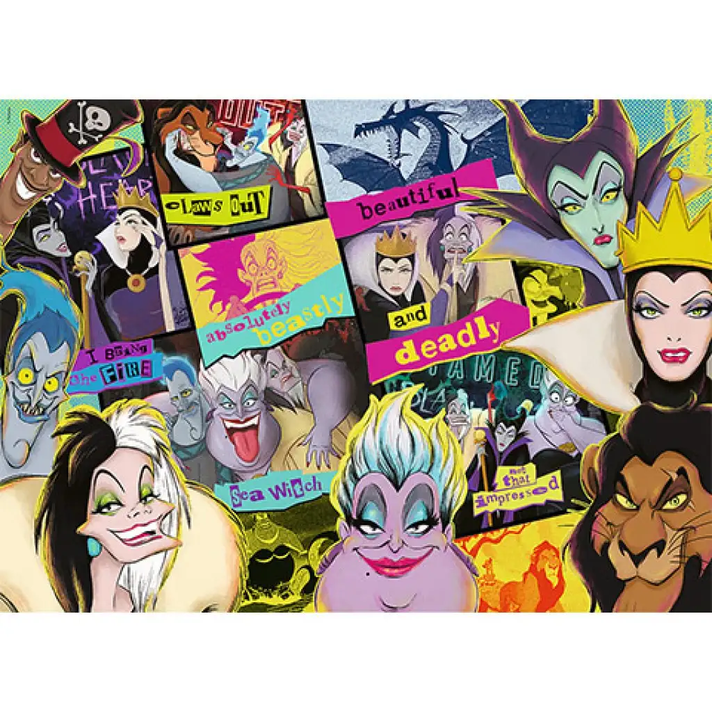 imagen de Wood Craft: Puzzles de Villanos de Disney de 1000 piezas - Trefl 2