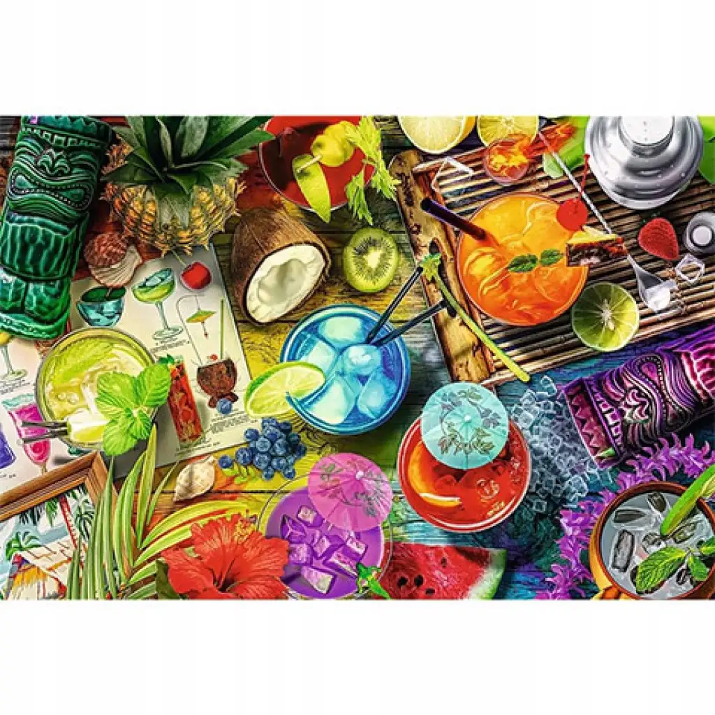 imagen de Wood Craft: Rompecabezas de cócteles de madera de colores 500+1 piezas - Trefl 2