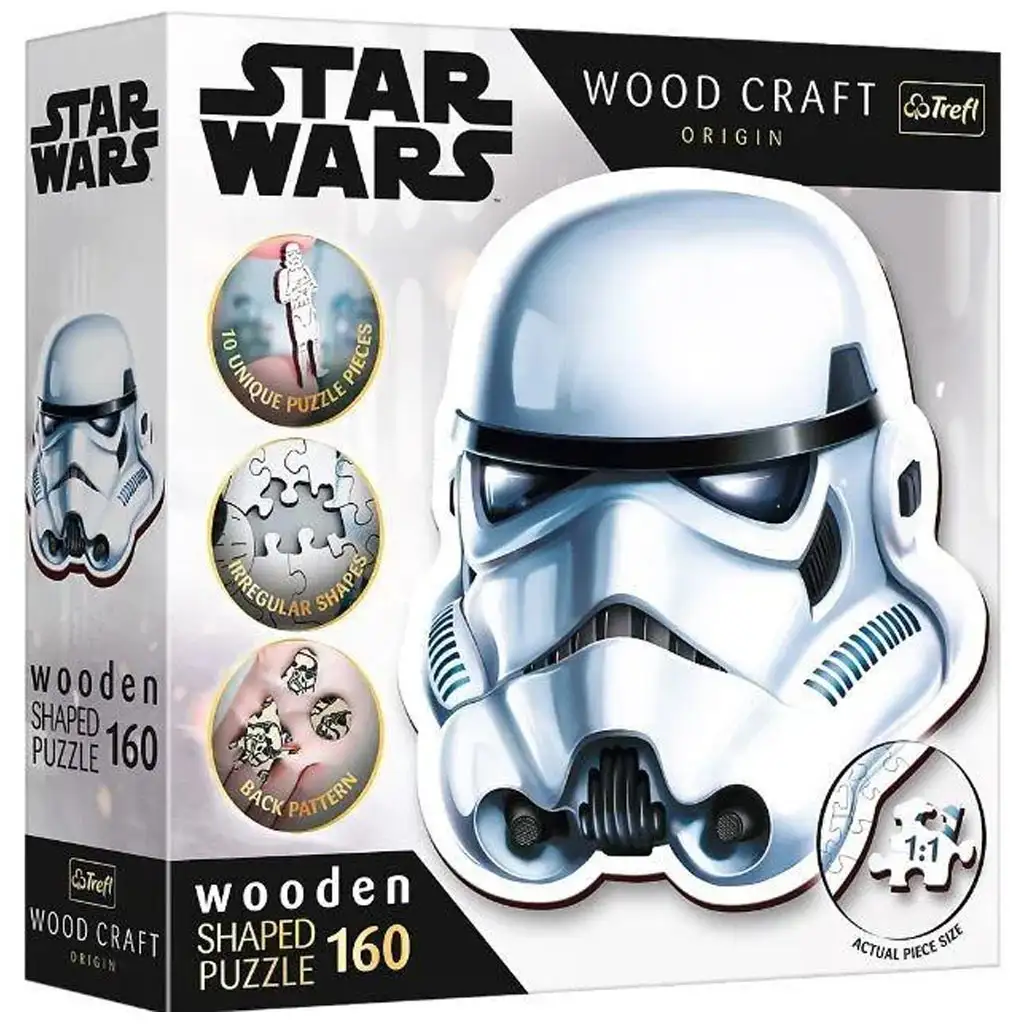 imagen de Wood Craft: Star Wars - Casco de soldado de asalto 160 piezas premium de madera rompecabezas - Trefl 1