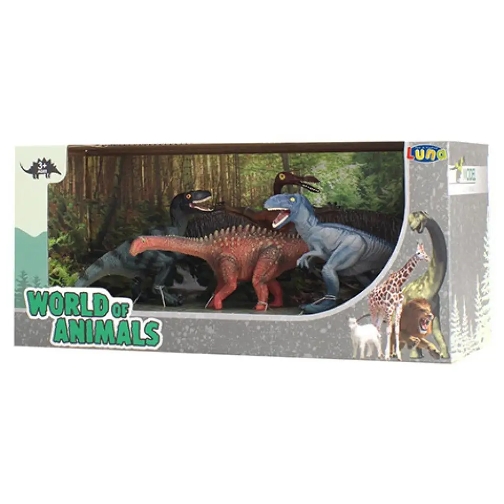 imagen de World Of Animals: Juego de figuras de dinosaurios de 4 piezas 1