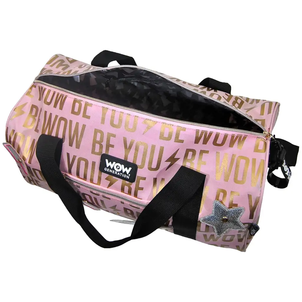 imagen de WOW Generation: Bolsa de deporte rosa-dorada con pegatinas 43cm 2