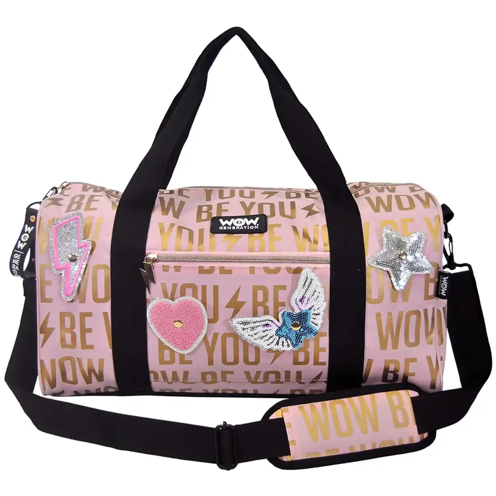 imagen de WOW Generation: Bolsa de deporte rosa-dorada con pegatinas 43cm 3