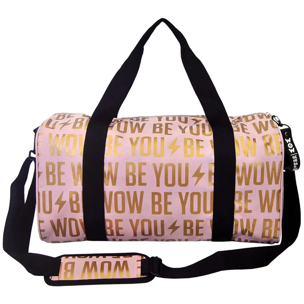 imagen de WOW Generation: Bolsa de deporte rosa-dorada con pegatinas 43cm 4