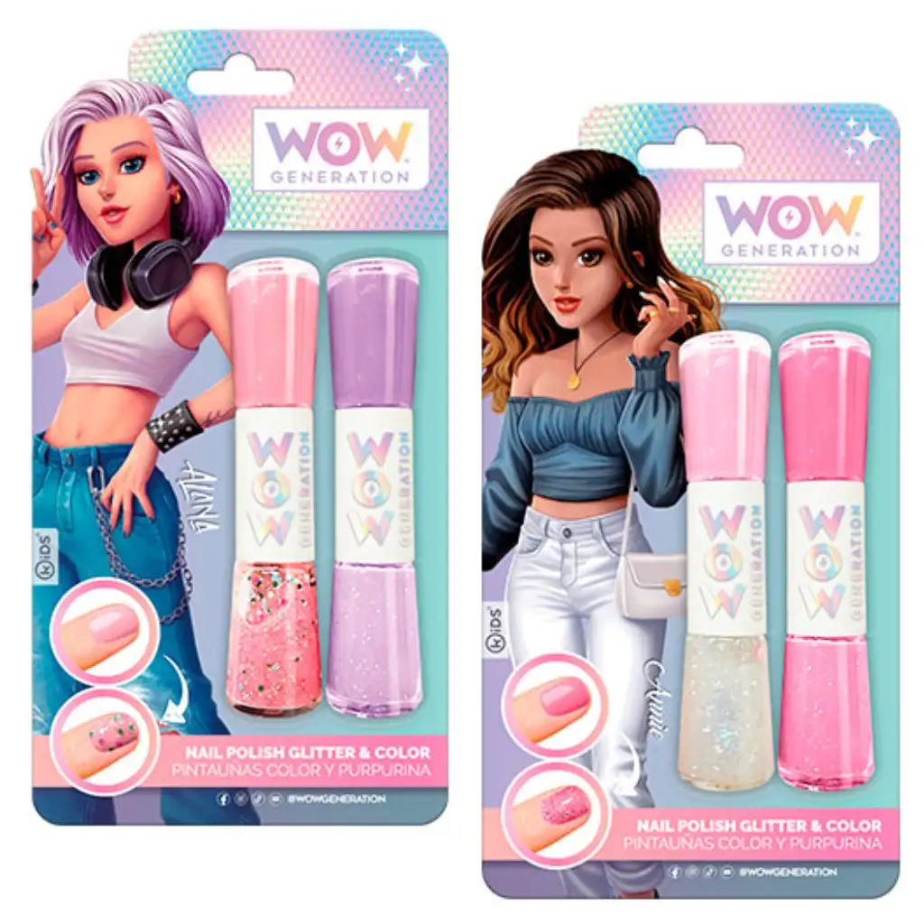 imagen de WOW Generation: Set de 2 esmaltes de uñas y purpurina en varias versiones 1