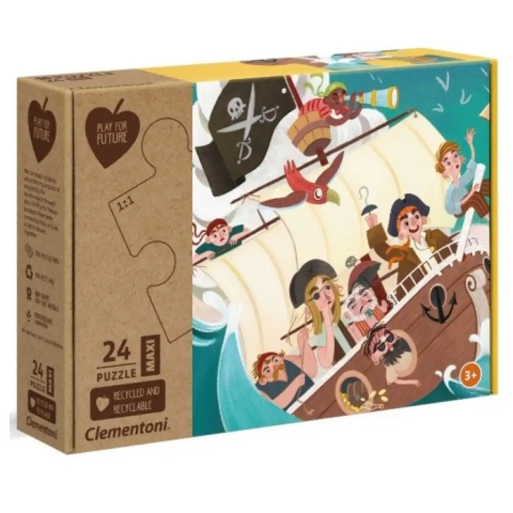 imagen de ¡YO HO HO! Puzzle Maxi de piratas de 24 piezas - Clementoni 1