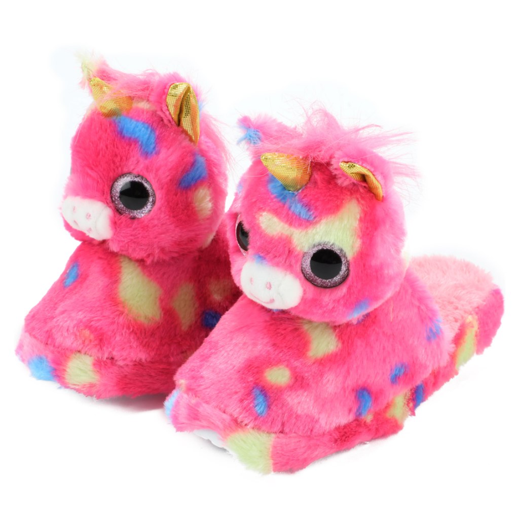 imagen de Zapatillas de peluche con unicornio tamaño 25-27 2