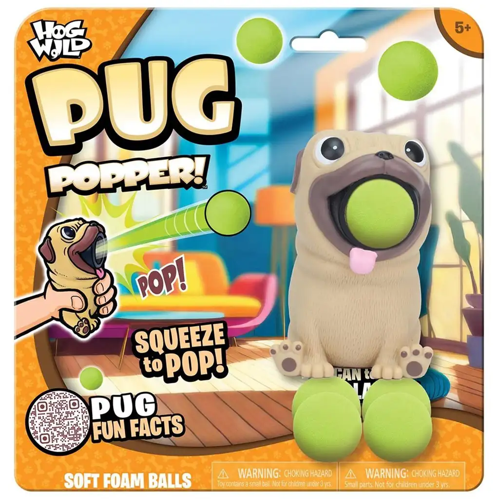 imagen de Zing: Popper Perro Mops con pelotas de lanzamiento 2