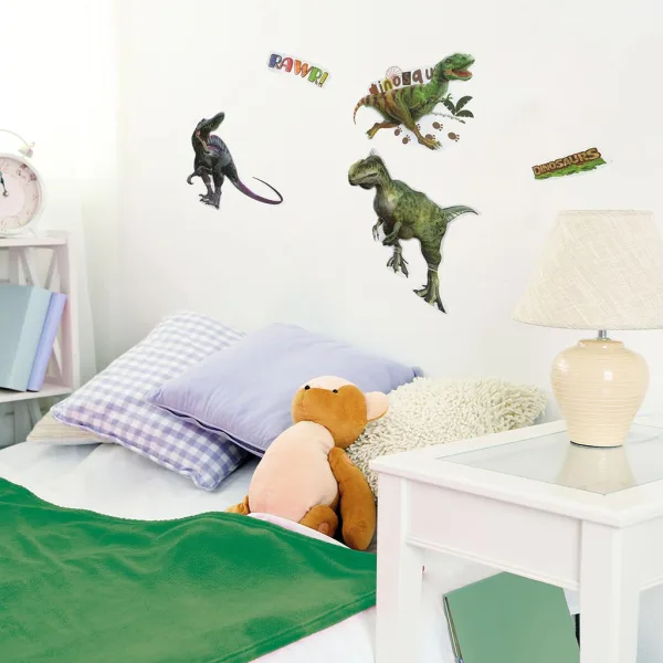 imagen de 3D Mundo de Dinosaurios set de pegatinas de pared con póster 2