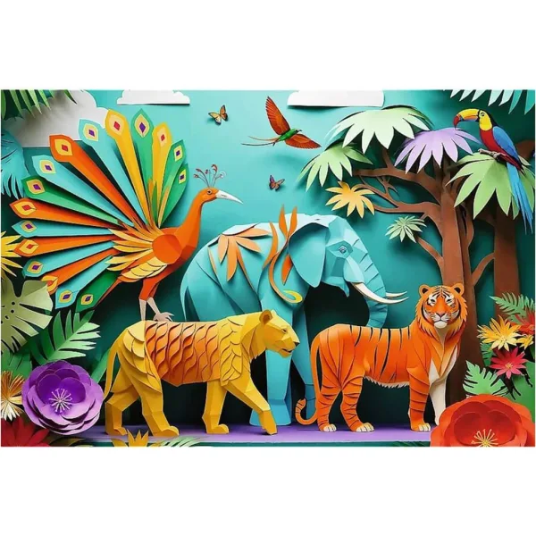 imagen de 40 Años de Jubileo - Arte en Papel: Puzzle de Jungla de 160 piezas - Trefl 2