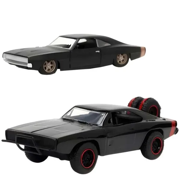 imagen de Rápido y Furioso: Dom Toretto Dodge Charger R/T 1970 &  Dodge Charger Widebody 1968 coche de metal 2 piezas paquete escala 1/32 13cm - Jada Toys 2