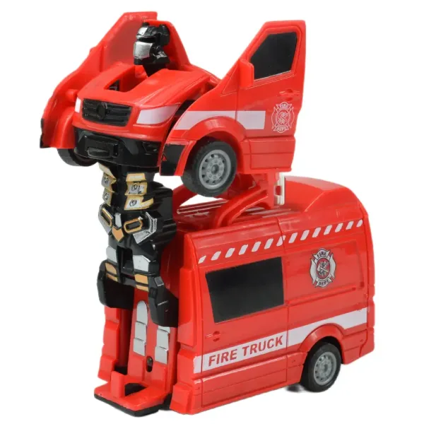 imagen de Ambulancia: coche de rescate transformable en robot en dos versiones de 13cm 8